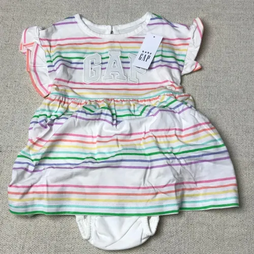 Vestido Gap - Listras Coloridas (3-6 meses)
