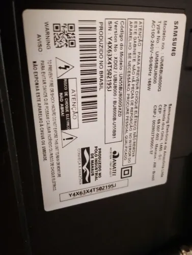 Smart TV 55" Samsung Crystal UHD 4K (Modelo UN55BU8000G) - Fina e Impecável