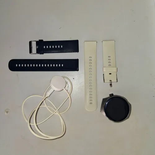 Smartwatch GT4 Pro GPS + NFC Usado | Pulseira Branca ou Preta + Carregador