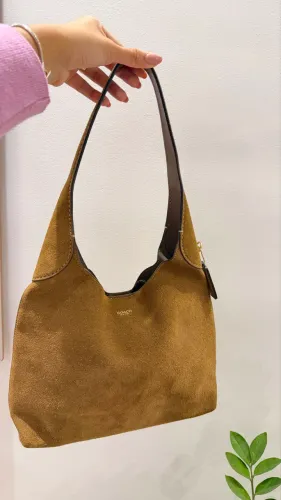 Bolsa Coach Brooklyn 28 marrom em suede Original