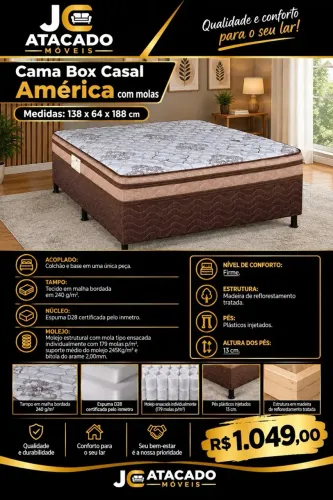 Cama Box Casal América 