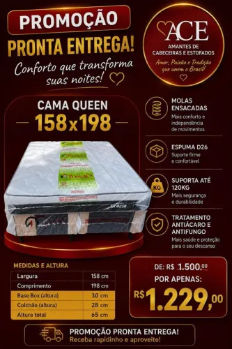 CAMA BOX QUEEN TOPÁZIO
