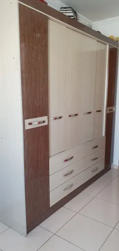 Guarda Roupa Casal 6 Portas e 6 Gavetas San Diego Moval Avelã/Carvalho