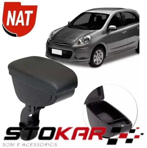 Apoio De Braço Nissan March 2012-2019 C/ Porta Objetos