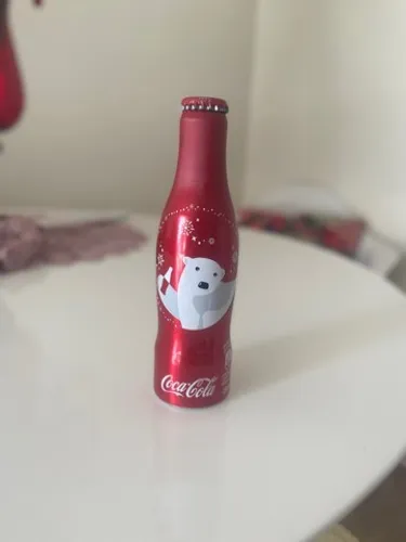 Garrafa Urso Braço Aberto Coca-cola Alumínio Natal 2016