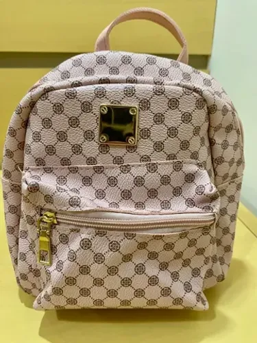 Mini Mochila Estampada Rosa - Nova