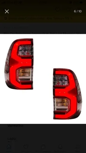 Lanterna traseira hilux 2023 led