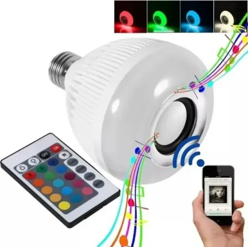 Lâmpada caixa de som com controle remoto Music Bulb Party Ball Wj-l2 wpp:43. *