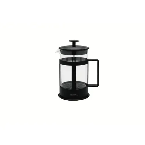Cafeteira Francesa Tramontina em Vidro e Polipropileno Preto 600ml