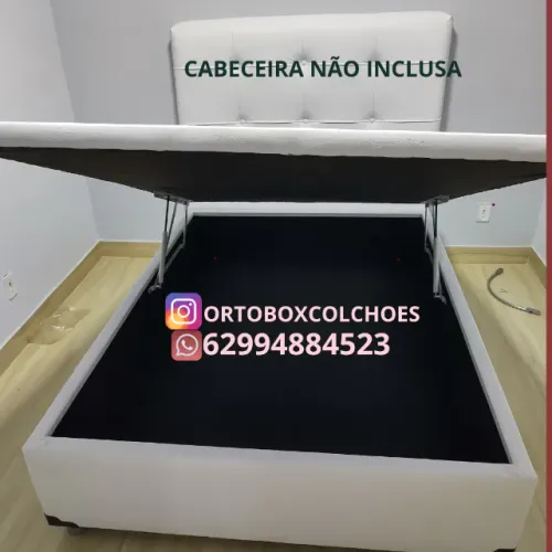Base Box Baú Casal inteiro tamanho padrão/Vários modelos e cores disponíveis 