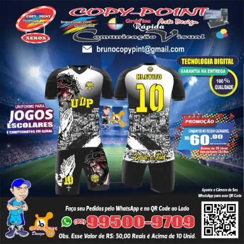 Conjunto Esportivo de futebol Promoção especial Acima de 10 unidades sai a 60,00 Rs cada