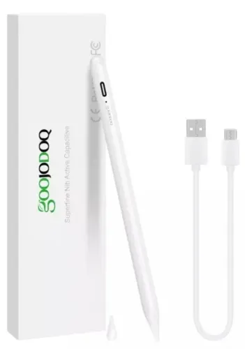 caneta Pencil Goojodoq Para iPad Palm Rejection 1.0mm Branca