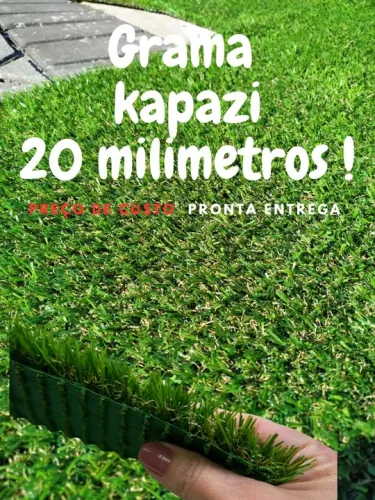 grama sintética 20 milimetros apenas R$49,90 o metro quadrado Em dinheiro