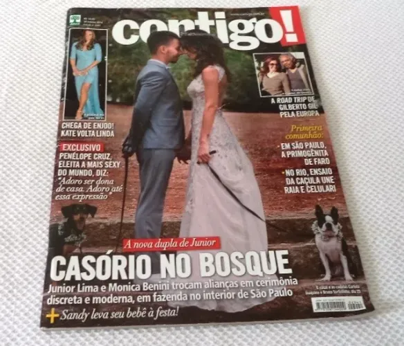 Revista Contigo 30 outubro 2014 Capa Junior Lima Monica Benini. Para Colecionadores