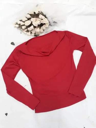 Blusa Manga Longa  Poliamida Lisa Feminina