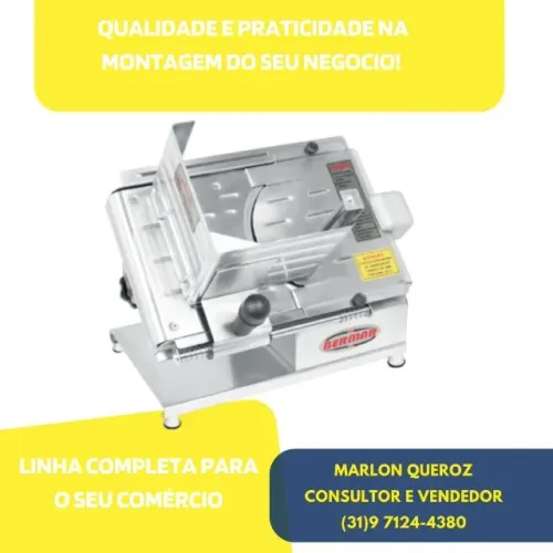 Fatiadora de Frios Bermar Lamina 22 CM Semi Automática