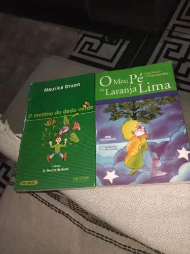 Livros :O menino do dedo verde, O meu pé de laranja lima, O guarani, Graciliano Ramos