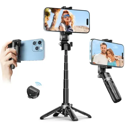Bastão de Selfie e Tripé Para Fotografia Anti-vibração Controle Bluetooth ZP-009