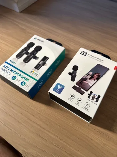 2 pares de Microfone sem fio para iPhone