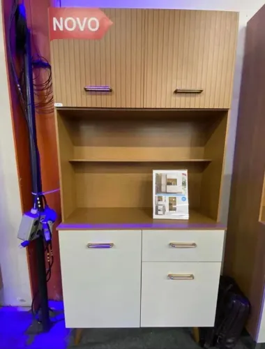Armário de Cozinha Kit Iziz 0,90m- Produto Novo Entrega Rápida
