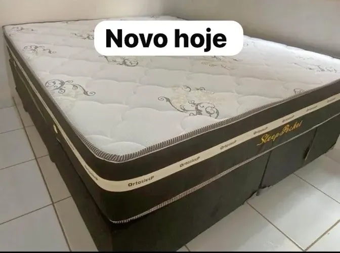 Cama box suporte e colchão
