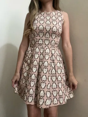 Vestido Curto ANTIX Rosa Estampado Feminino