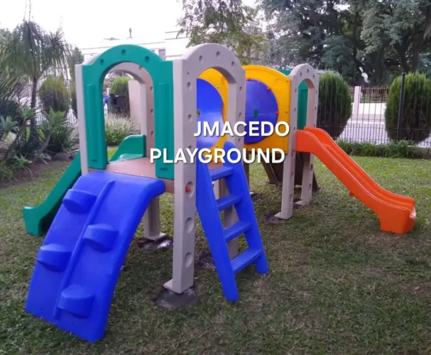 Playground Infantil Completo com Escorrega tubo e Escalada