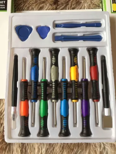 Kit 16 peças Chaves Ferramenta para Manutenção Abrir Celular Precis?o Espátula Pinça