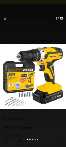 Parafusadeira pfv238i com impacto vonder