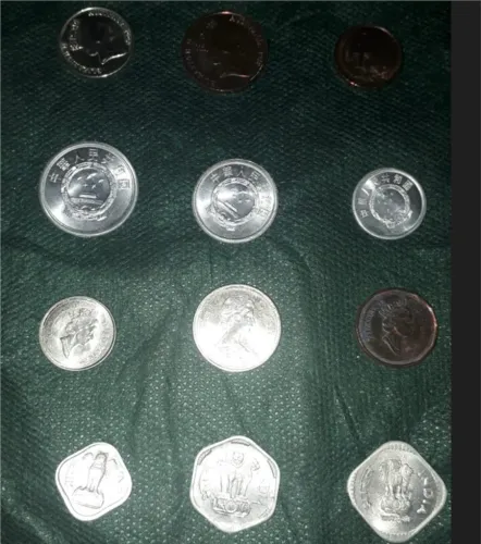 moedas antigas  Lote c/12( Austrália-China- Canadá e Índia)