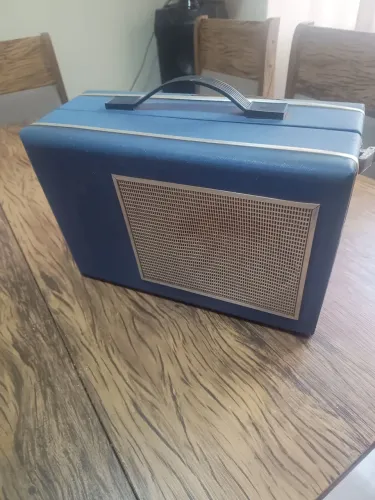 Rádio Portátil Vintage Azul