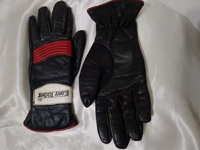 Luvas couro moto