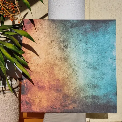 Quadro abstrato moderno, 95x95 cm