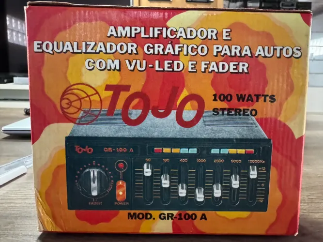 Equalizador e amplificador tojo gr-100 a novo zero na embalagem 