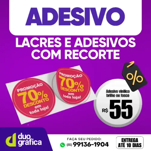 Adesivo com recorte - Promoção!!!
