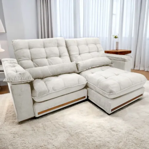 Sofá Retrátil e Reclinável Hércules 2.90m - Entrega Rápida 