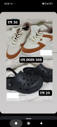 Calçados todos por 80$