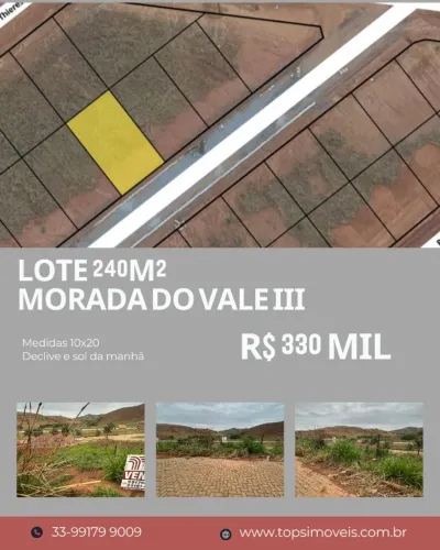 Lote com 240m bairro Morada do Vale III