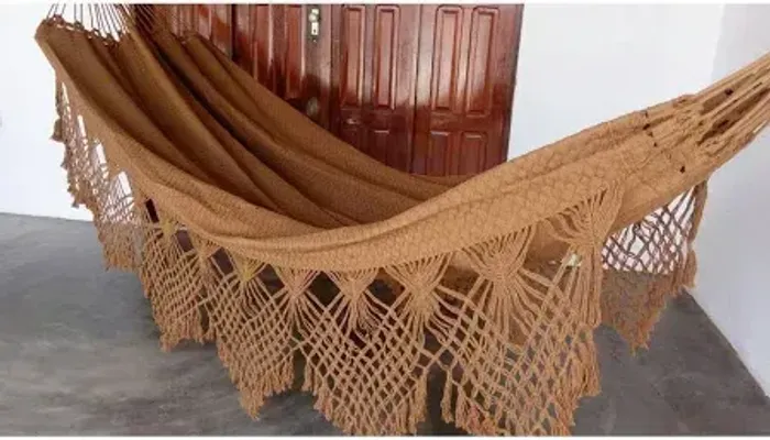 rede de descanso para casal cor caramelo