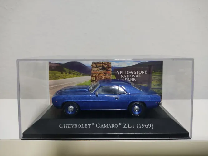 Miniatura Chevrolet Camaro ZL1 (1969) - COLEÇÃO AMERICAN CARS
