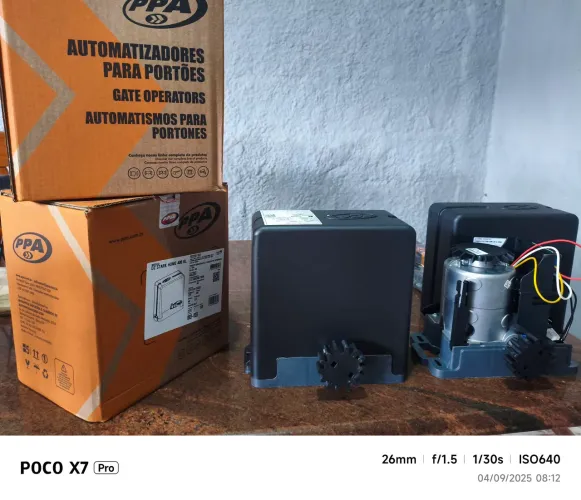 Automatizador deslizante portão até 400kg marca ppa 127v ou 220v.