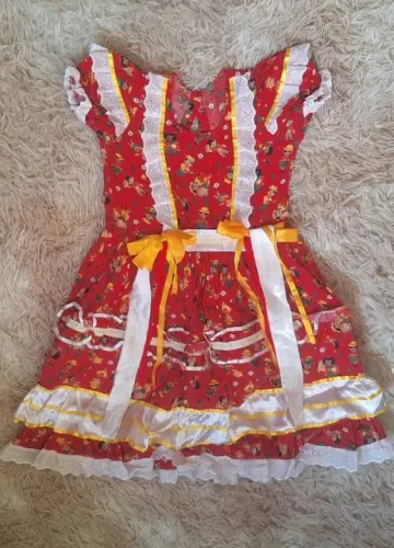 Fantasia Infantil Vestido junino São João