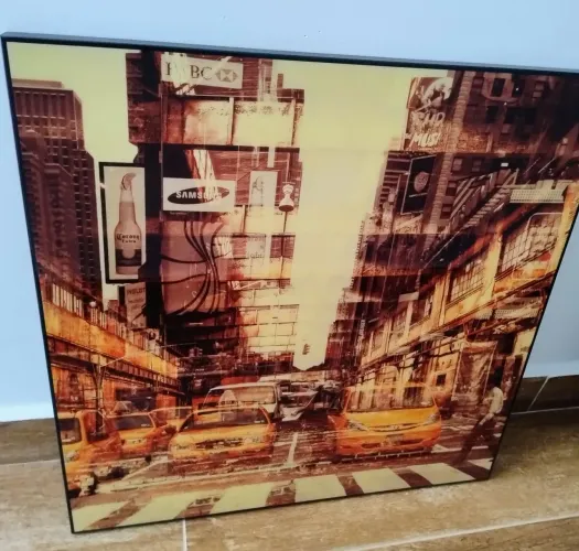 Quadro com a imagem  do centro de Nova york 60x60