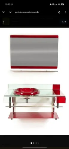 Gabinete Vidro Banheiro Estilo Choppin 90cm Slim
