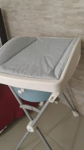 Banheira Com Trocador Tchibum Azul Até 20kg - Burigotto Liso