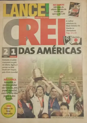 Jornal Lance/ O Rei da América 1998