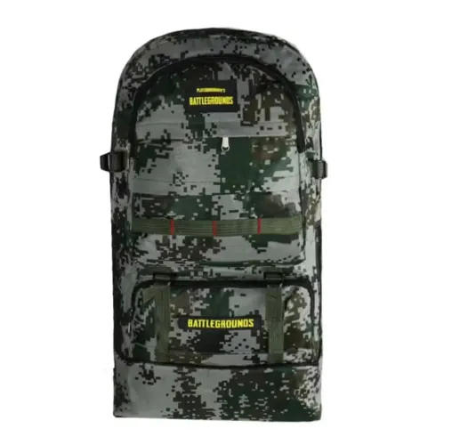 Mochila camuflada de lona acolchoada e resistente battlegrounds