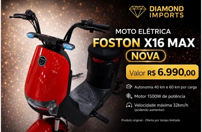 Moto Eletrica Foston X16 Max (Não precisa de CNH)