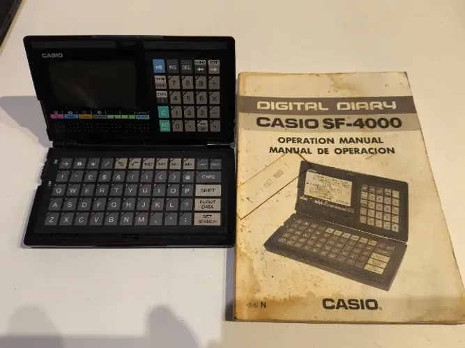 AGENDA ELETRÔNICA  VINTAGE CASIO SF-4000 DIARY USADA PARA COLECIONADORES LEIA A DESCRIÇÃO
