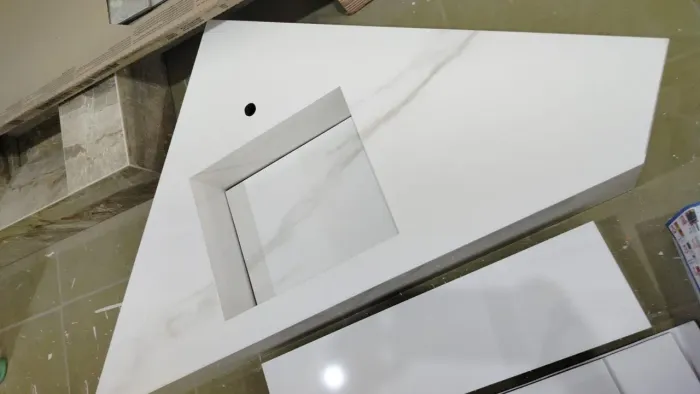Pia sob medida disponível material porcelanato